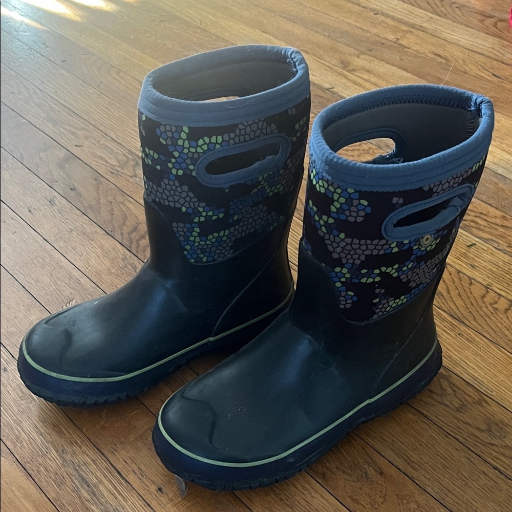 Kids Waterproof Bogs Boots with Patterned Design